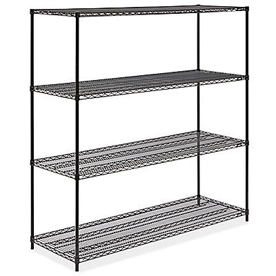 Black Wire Shelving Unit 72 X 24, 72 Wide Wire Shelving