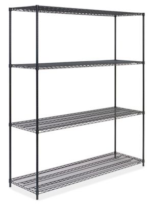 Black Wire Shelving Unit - 72 x 24 x 86" H-1752-86