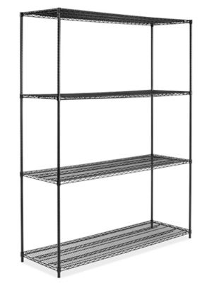 Black Wire Shelving Unit - 72 x 24 x 96" H-1752-96
