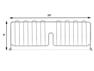 Regency 24 Chrome Wire Shelf Divider for Wire Shelving - 24 x 8