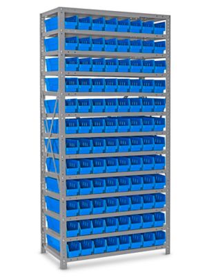 Shelf Bin Organizer - 36 x 18 x 75" with 4 x 18 x 4" Bins