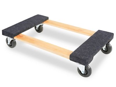 Standard Hardwood Carpet End Dolly - 4" Casters, 750 lb Capacity H-1791