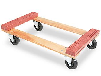 Hardwood Rubber End Dolly - 4" Casters, 750 lb Capacity H-1792