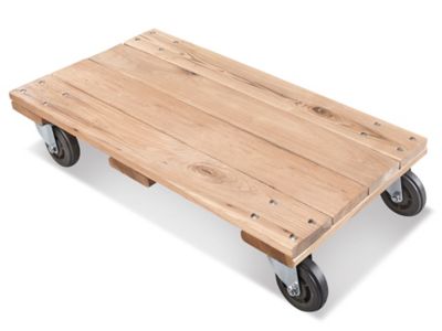 Solid Top Hardwood Dolly - 30 x 18", 4" Casters H-1793