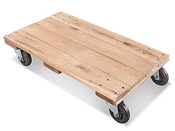 Solid Top Hardwood Dolly - 30 x 18", 4" Casters H-1793