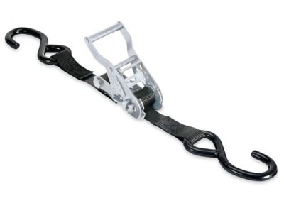 LiftAll® Ratchet Tie-Downs - S-Hook, 1 x 15', 2,100 lb Capacity H-1795 -  Uline