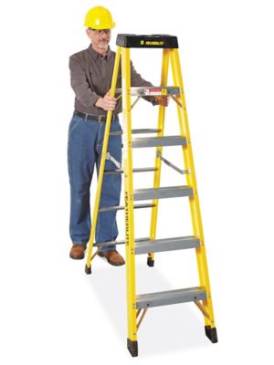 Fiberglass Step Ladder - 6' H-1802 - ULINE