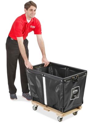 Vinyl Basket Truck - 6 Bushel, Black H-1806BL