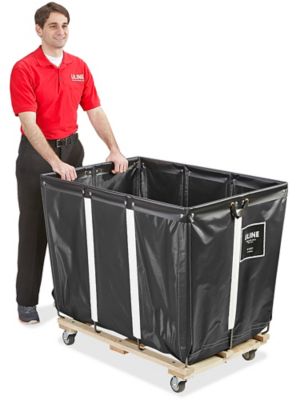 Vinyl Basket Truck - 16 Bushel, Black H-1807BL