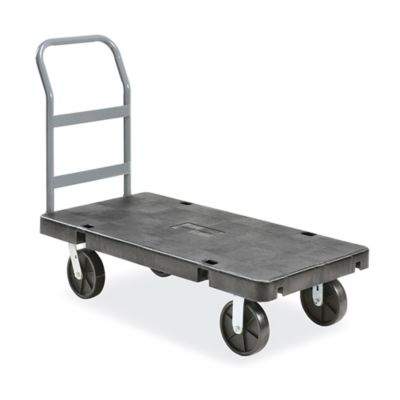 Plastic Platform Truck with Polyolefin Wheels 24 x 48" H1826BL Uline