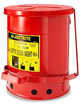 Oily Waste Can - Red, 6 Gallon H-1846R