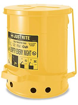 Oily Waste Can - Yellow, 6 Gallon H-1846Y