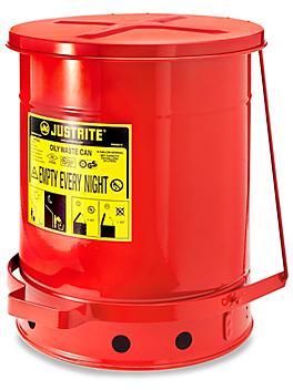 Oily Waste Can - Red, 10 Gallon H-1847R