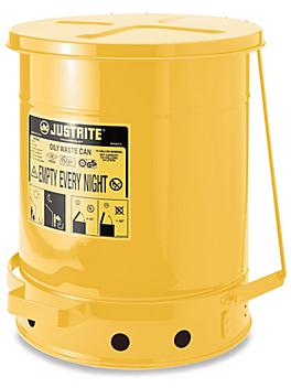 Oily Waste Can - Yellow, 10 Gallon H-1847Y