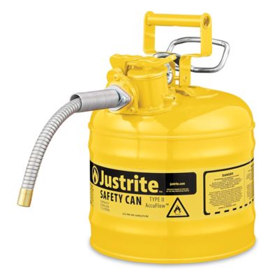 Gas Can - Type II, Yellow, Diesel, 2 Gallon H-1849Y - Uline