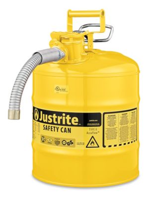 Gas Can Type II, Yellow, Diesel, 5 Gallon H1851Y Uline