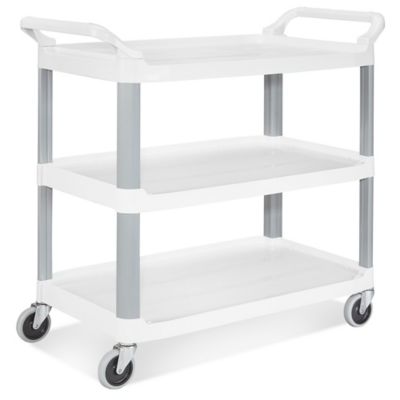Rubbermaid&reg; Service Cart - 41 x 20 x 38", White H-1852W