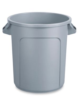 Rubbermaid® Square Brute® Trash Can - 40 Gallon, Gray H-3493GR - Uline