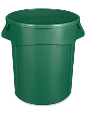 Uline Trash Can with Wheels - 35 Gallon, Green