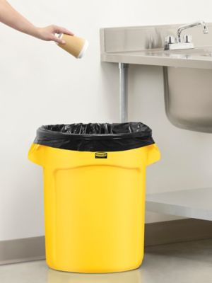 Rubbermaid Round Brute Container, Plastic, 20 gal, Yellow