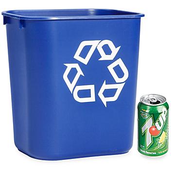 Rubbermaid&reg; Office Recycling Container - 3 Gallon, Blue H-1858BLU