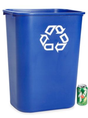 Rubbermaid 10.38 Gal. Blue Large Deskside Recycling Bin 2099560 - The Home  Depot