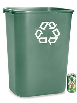 Rubbermaid&reg; Office Recycling Container - 10 Gallon, Green H-1859G