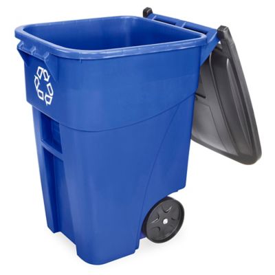 Bac à déchets et de recyclage, Plastique, 16 gal. US JH485