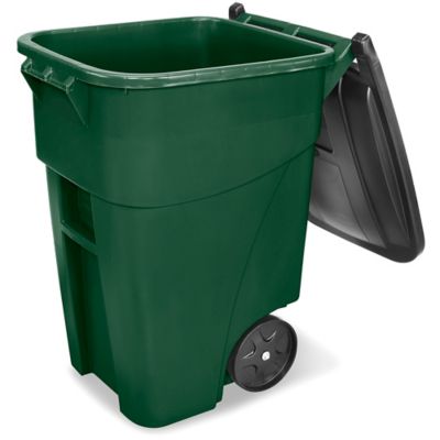 Rubbermaid® Trash Can with Wheels - 50 Gallon, Yellow H-1107Y - Uline