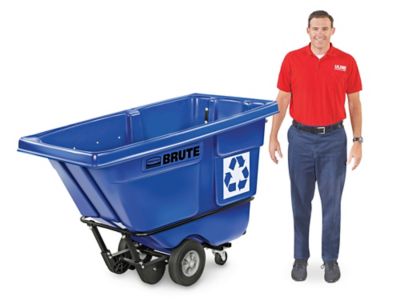 USE Heavy Duty Outdoor Recycling Bin Cart with Premium Rubber Wheels -  Holds 400+ Pounds in the Recycling Bins department at