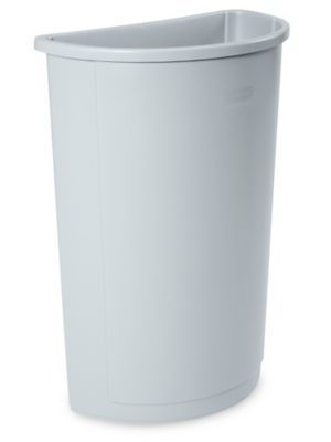 White Cylinder Trash Can