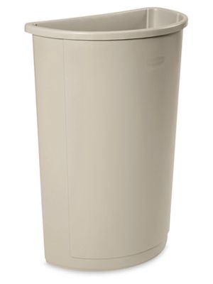 Rubbermaid&reg; Half-Round Trash Can - 21 Gallon, Beige H-1865BE
