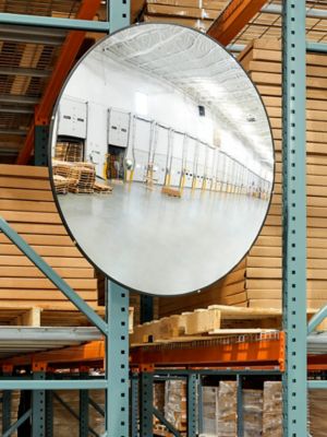Miroir de sécurité convexe en verre format géant – 36 po, usage