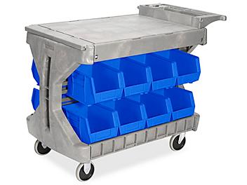 Bin Utility Cart - 11 x 8 x 7" Blue Bins H-1910BLU