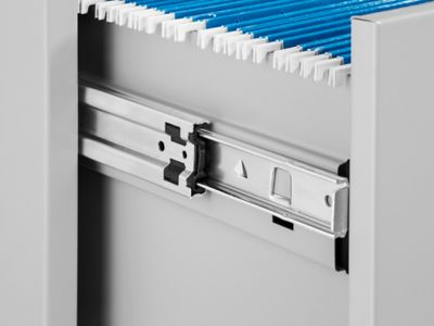 Classeur vertical – gris clair, 2 tiroirs, grand format H-6365GR - Uline