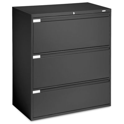 Lateral File 36" Wide, 3 Drawer, Black H1916BL Uline