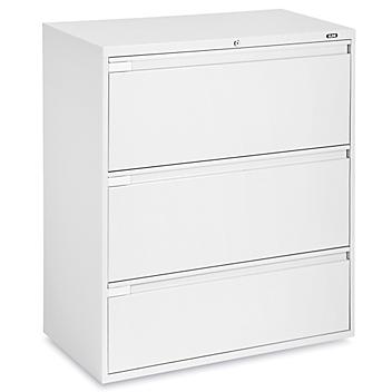 Lateral File Cabinet - 36" Wide, 3 Drawer, White H-1916W