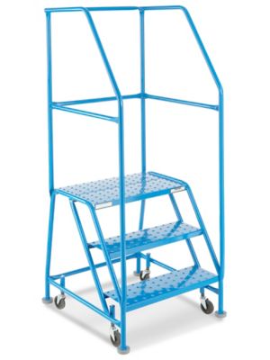 3 Step Rolling Safety Ladder with 15" Top Step H-1933