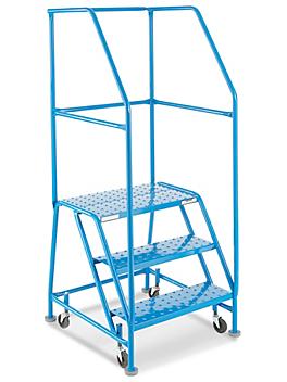 3 Step Rolling Safety Ladder with 15" Top Step H-1933