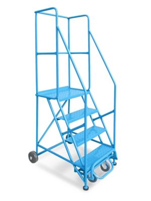 4 Step Rolling Safety Ladder with 15" Top Step H-1934