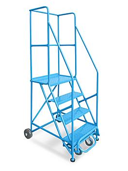 4 Step Rolling Safety Ladder with 15" Top Step H-1934