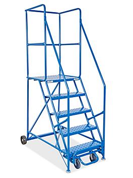 5 Step Rolling Safety Ladder with 15" Top Step H-1935
