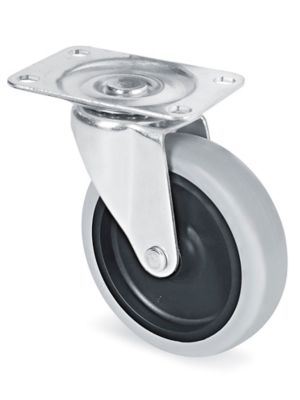 Rubber Caster for Structural Foam Utility Tilt Truck - Swivel, 4 x 1" H-1952-SMWHL