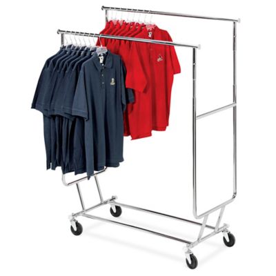 Uline rolling clothes rack new arrivals