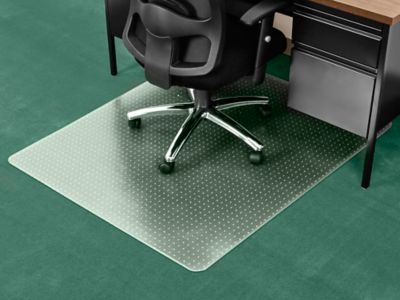 Carpet Chair Mat with Lip - 45 x 53, Black H-6544 - Uline