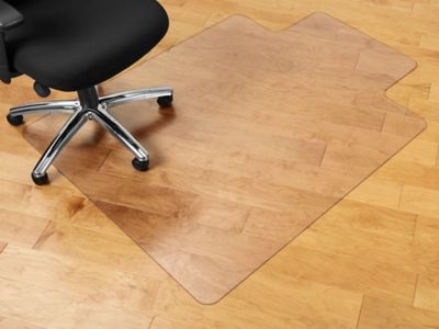 Hard Surface Chair Mat with Lip - 46 x 60&quot;, Clear