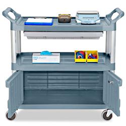 Rubbermaid® Service Cart with Cabinet H-2060 - Uline Rubbermaid® Service Cart with Cabinet H-2060 - Uline