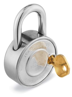 Master Lock® Brass Padlock - Combination, 1 Shackle H-2916 - Uline