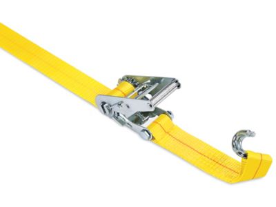 White Cap  Lift-All 2 x 27' Yellow U-Hook Tie Down Ratchet Strap