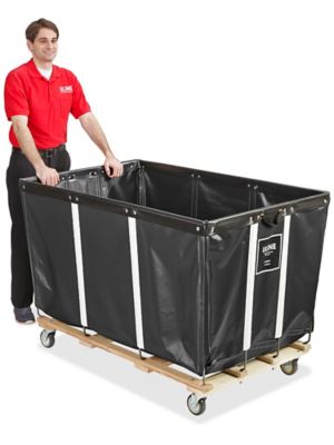 Vinyl Basket Truck - 24 Bushel, Black H-2099BL